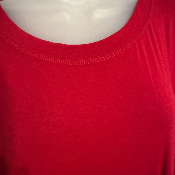 Belle by Kim Gravel Rich Red Long Sleeve Top PLUS: 2X #2 - Picture 2 of 7